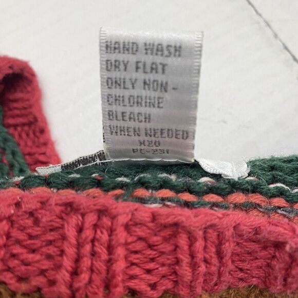 Vtg Van Heusen Handknitted Textured Chunky Knit Sweater Crewneck Womens Medium - Picture 5 of 10